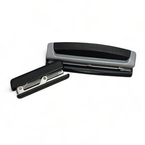 Stapler and Hole Punch Bundle Black and Silver - Heavy Duty
